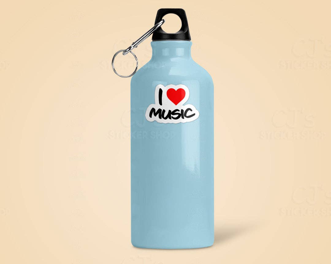 I Love Music Sticker Vinyl Decal
