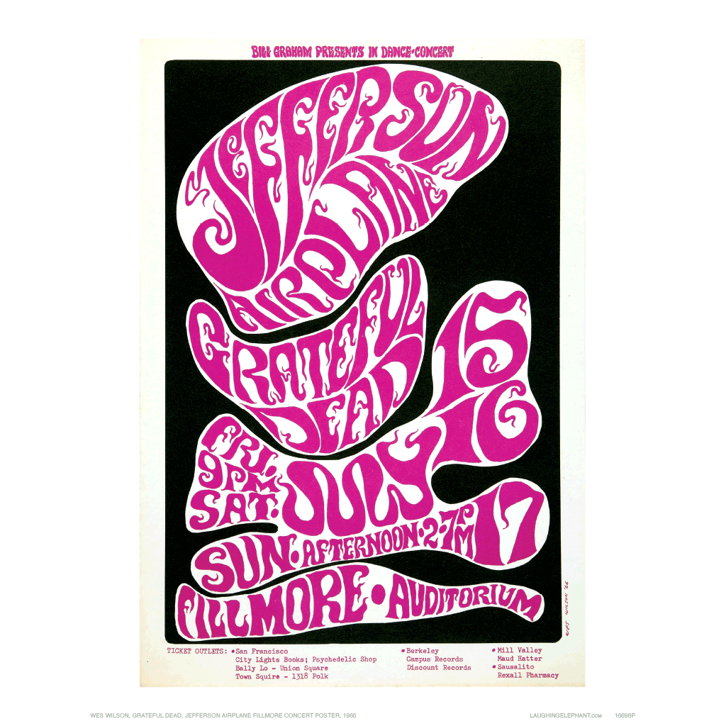 Jefferson Airplane - Psychedelic Posters Print