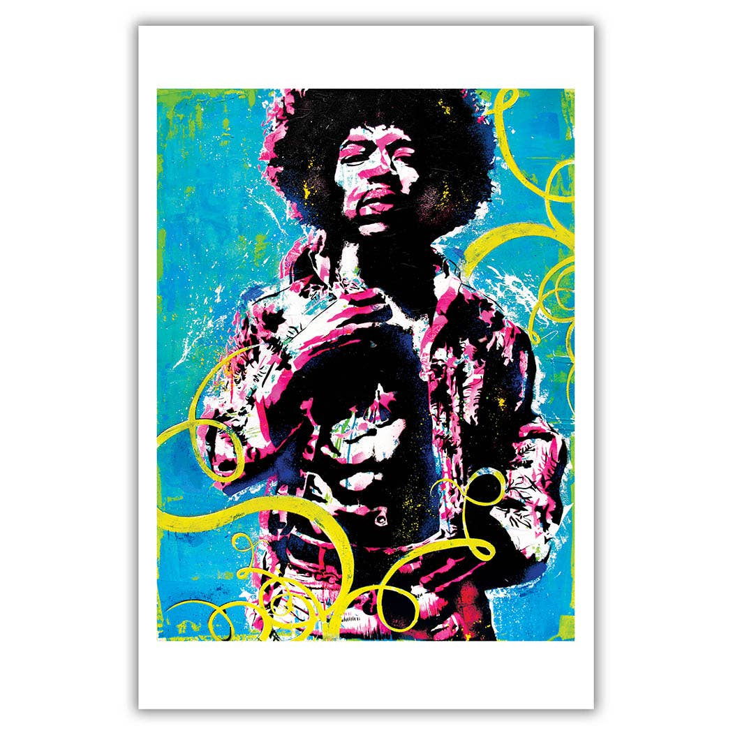 Jimi Hendrix Get Experienced Art Print 12 x 18"