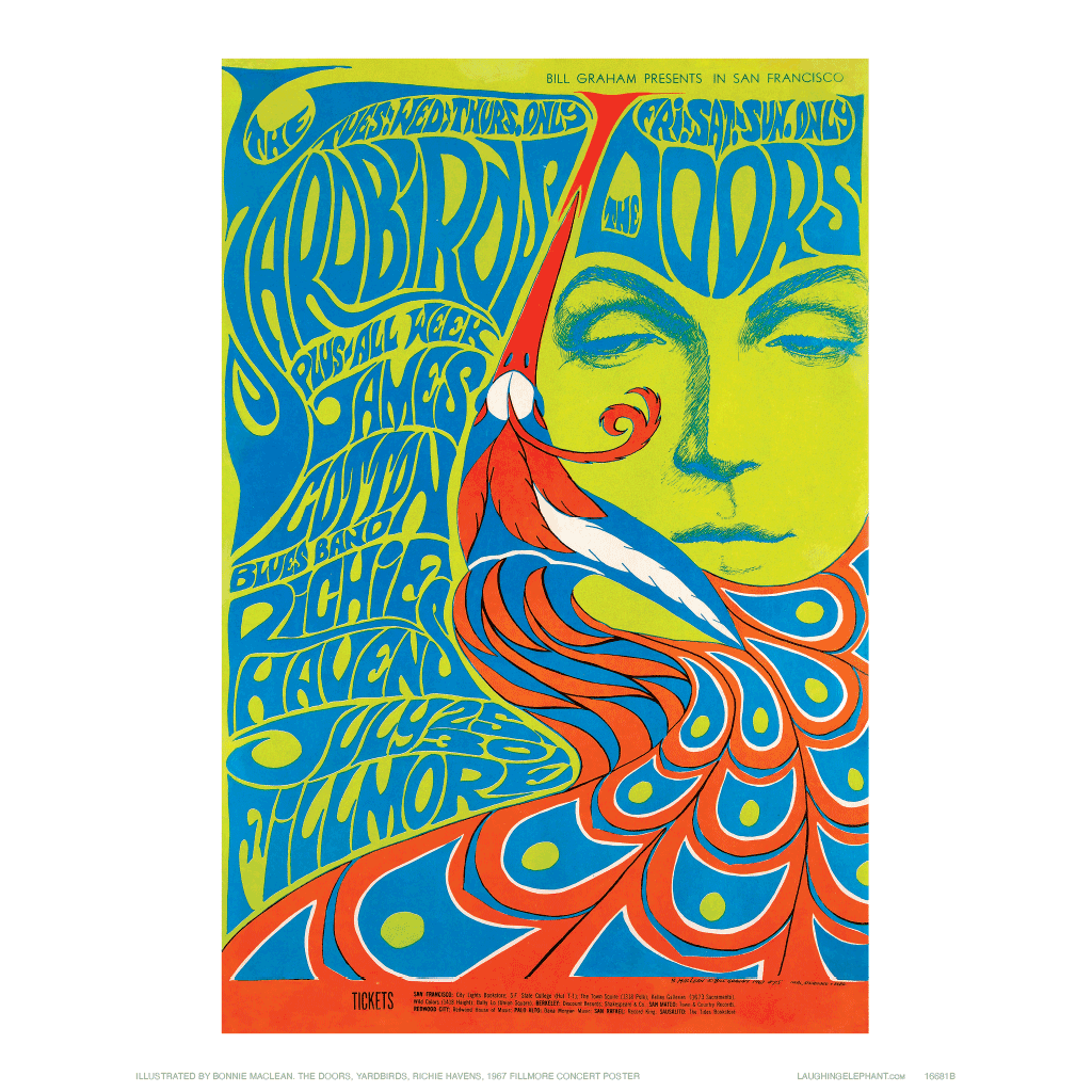 Fillmore Peacock - Psychedelic Posters Print