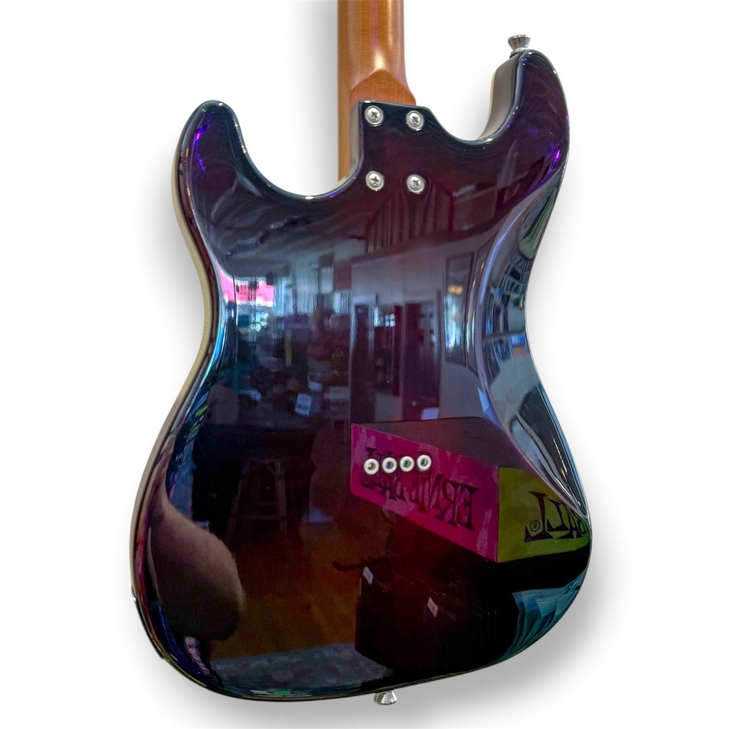 Flight Pathfinder Electric Ukulele – Transparent Blue Flame Top