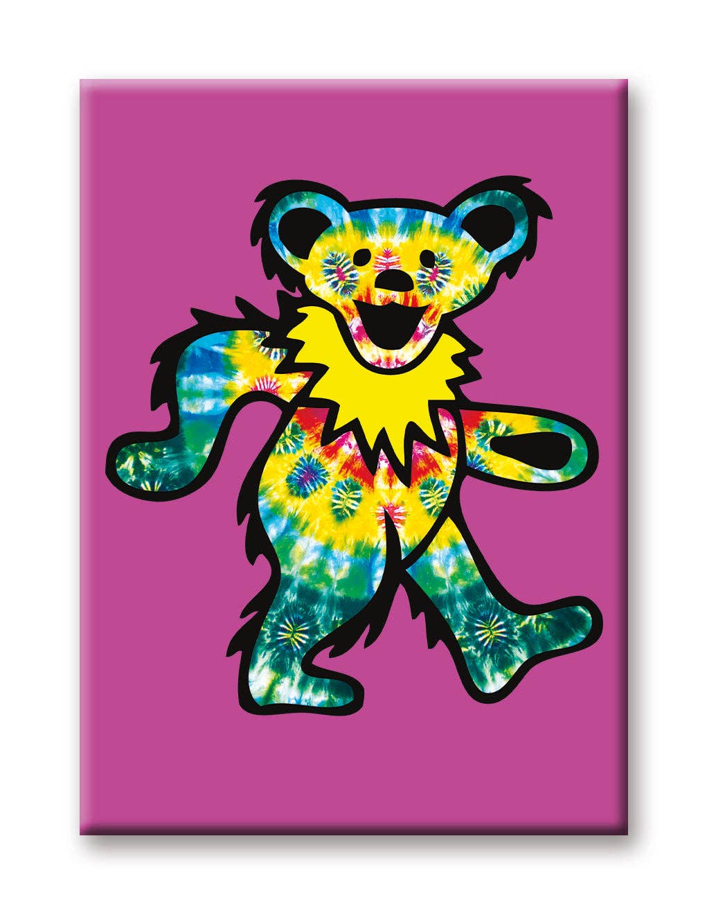 Grateful Dead - Rainbow Bear Flat Magnet (2.5" x 3.5")