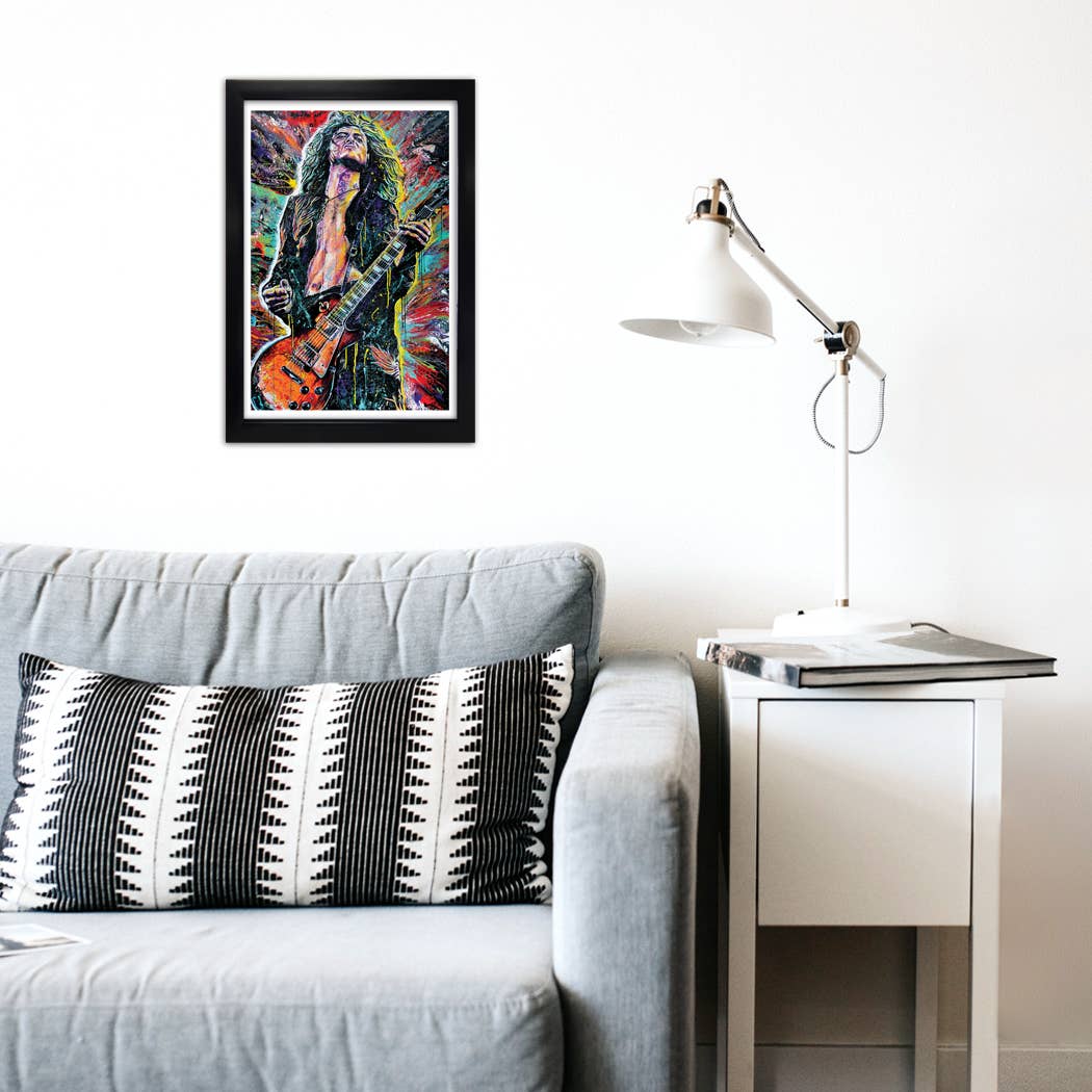 Jimmy Page Led Zeppelin Art Print 12 x 18"