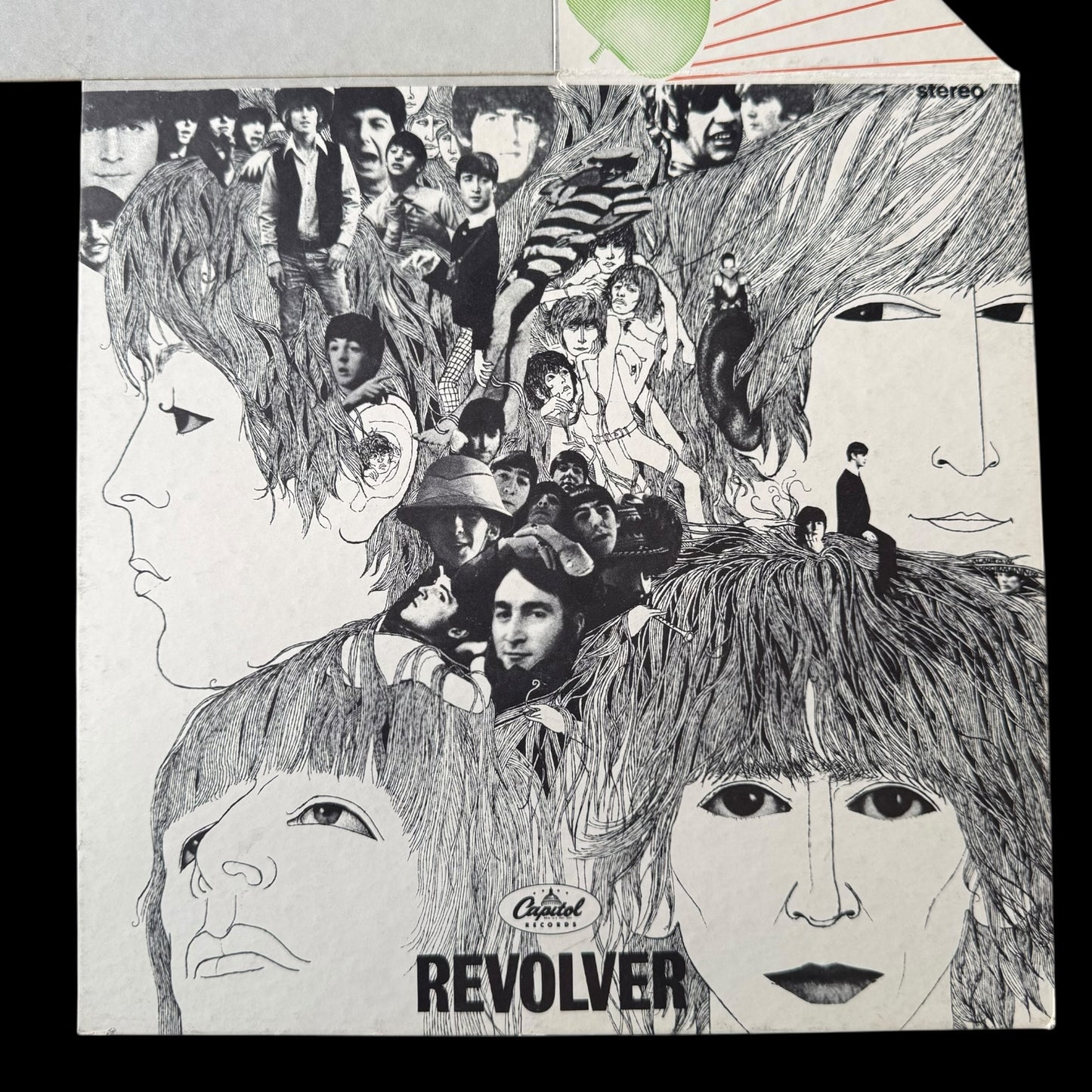Revolver album panel from original 1969 Beatles Capitol Records Christmas retail hanging mobile