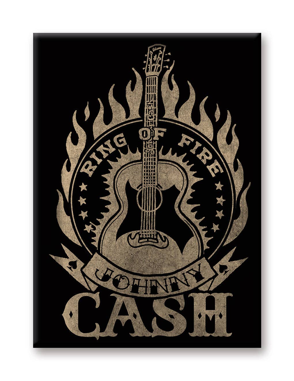 Johnny Cash - Ring of Fire Flat Magnet (2.5" x 3.5")