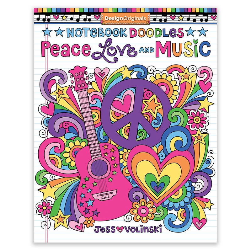 Coloring Book - Peace, Love, Music