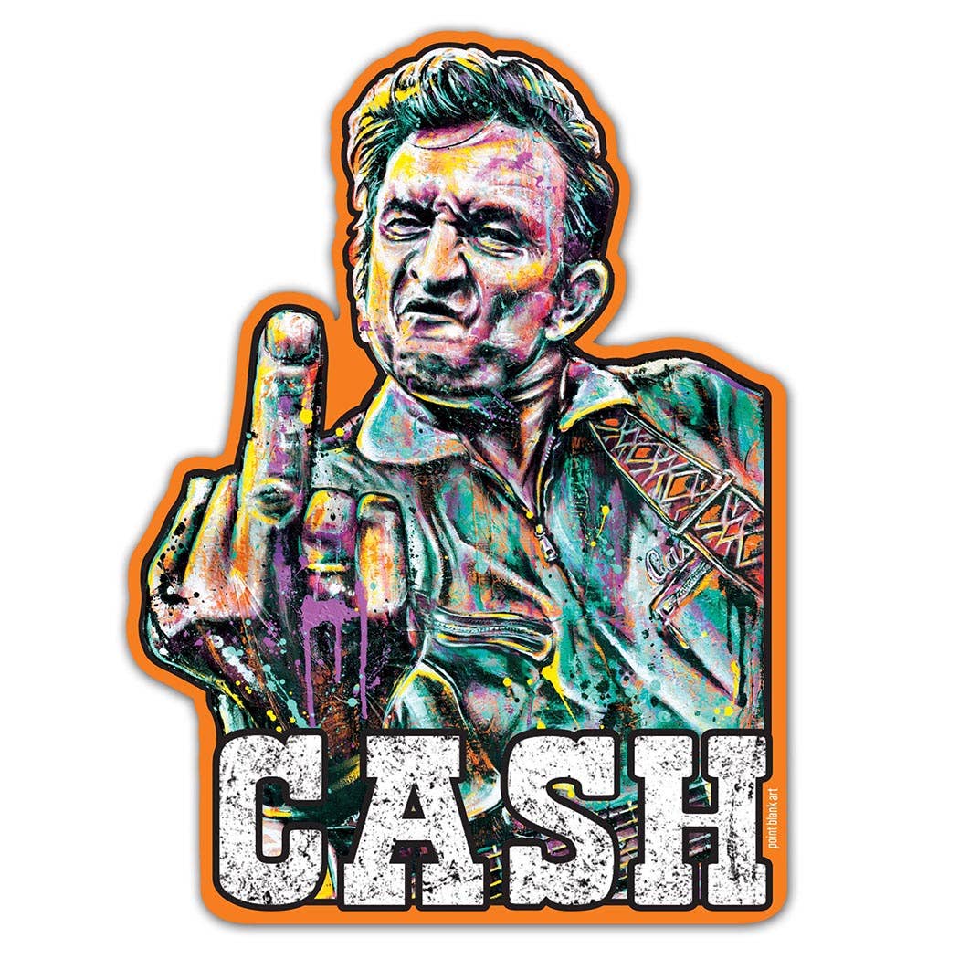 Johnny Cash Thank You Nashville Vinyl Sticker