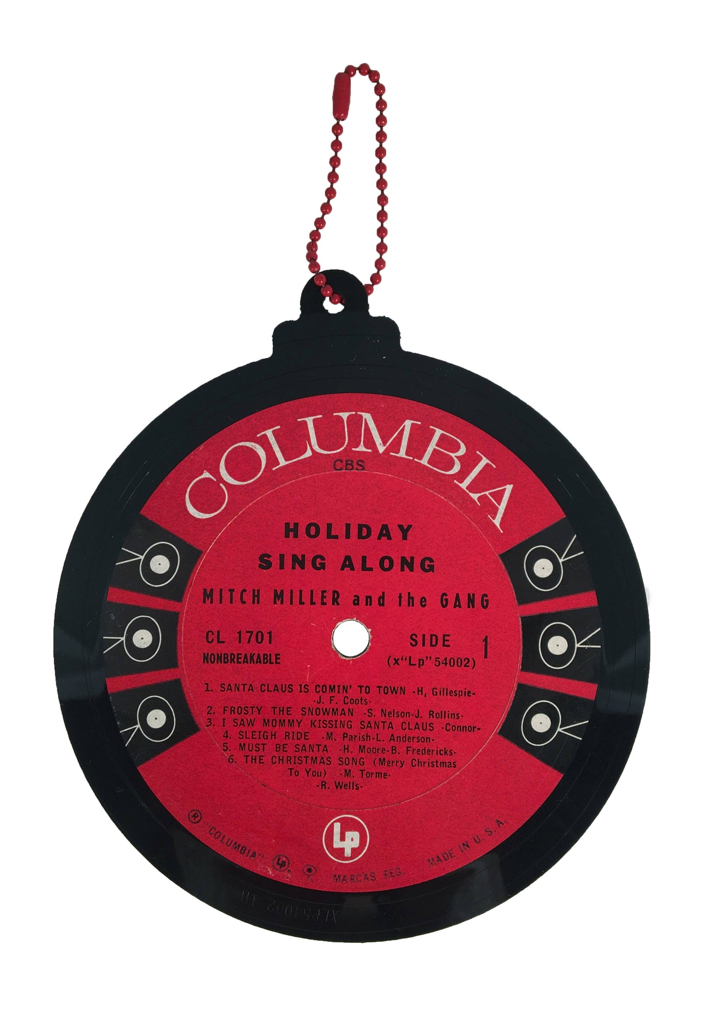 Christmas Vinyl Record Ornament Sets