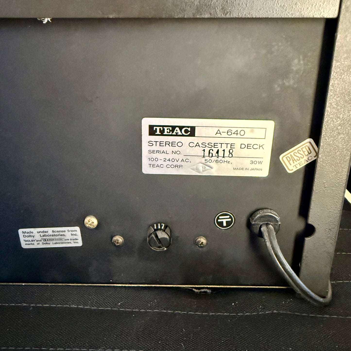 TEAC A-640 Cassette Deck - New Belts - MINT