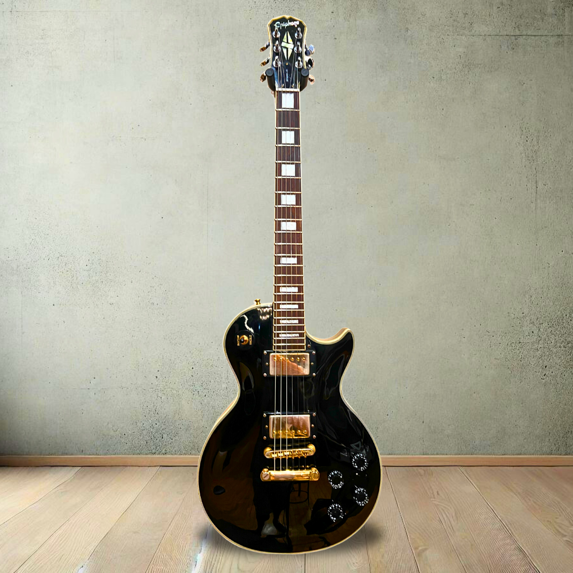 2002 Epiphone Les Paul Custom - Black – Vinyl Vogue 2002 Epiphone Les Paul Custom - Black – Vinyl Vogue