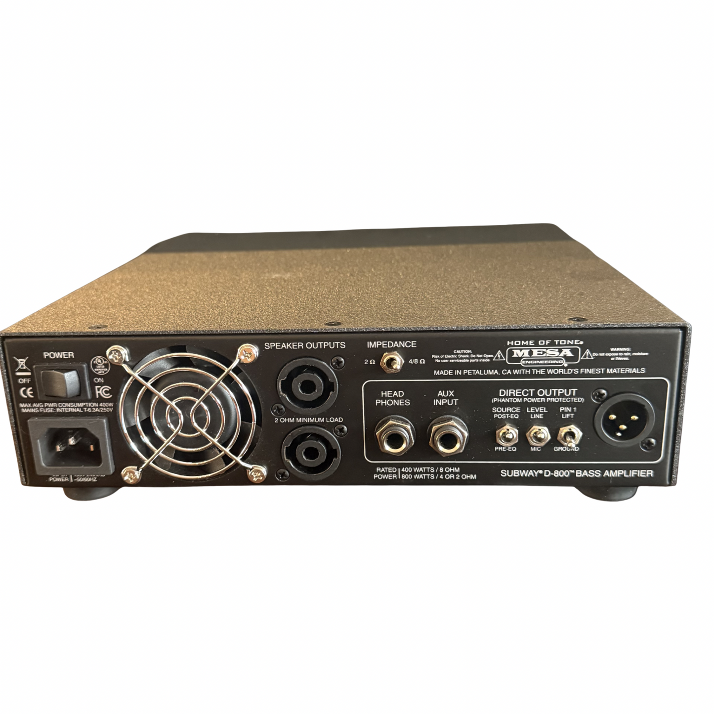 Mesa Engineering Subway D-800 800-Watt Lightweight Bass Amplifier Head w/ Original Gig Bag – Excellent Condition