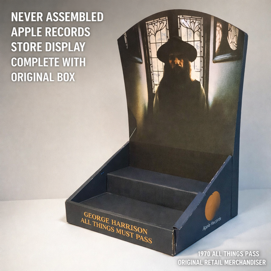 Assembled reference photo of the ultra rare  George Harrison all things must pass promo display 