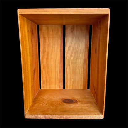 Interior View of Authentic 1970s Apple Records Wood Storage Crate - Collector Condition