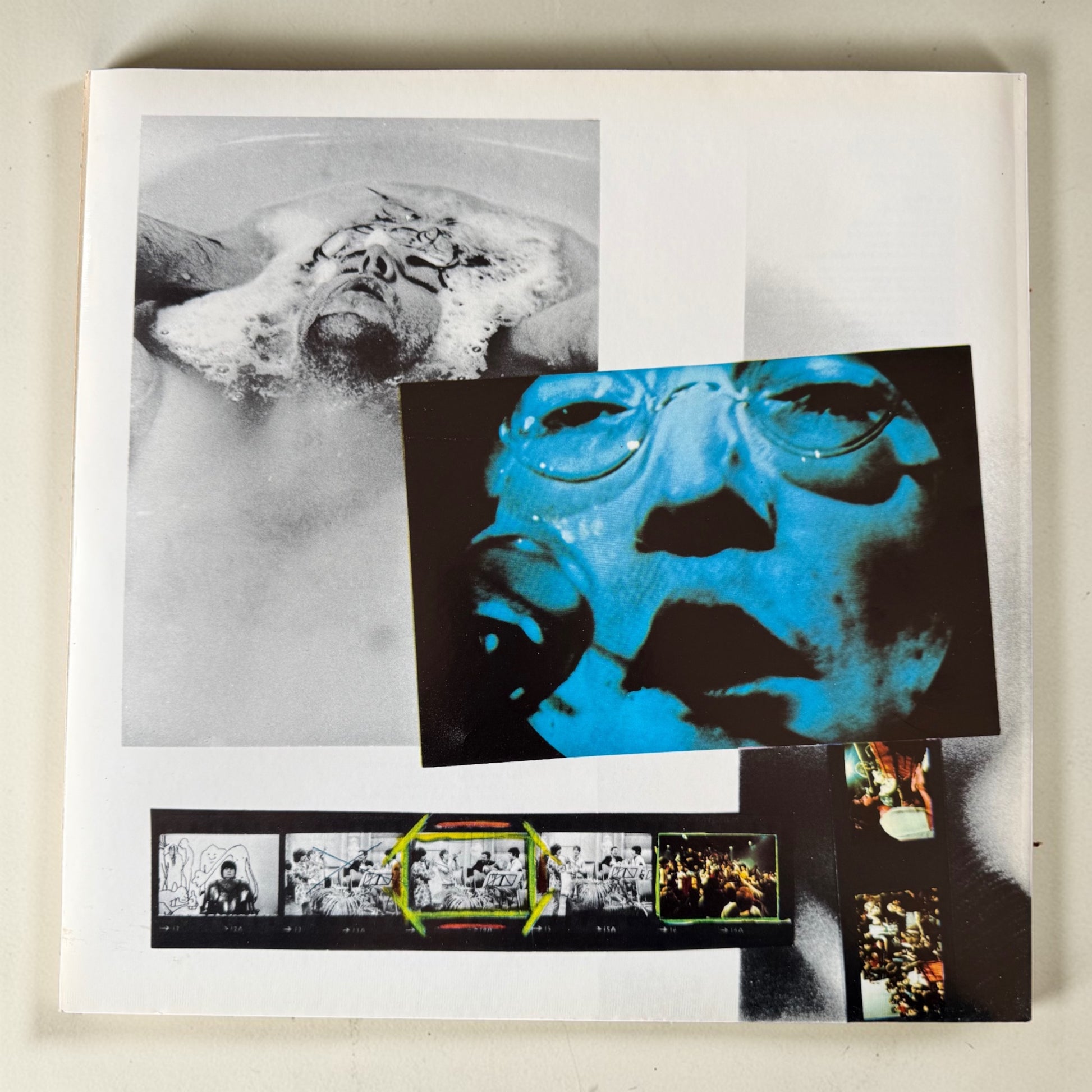 Actual condition photo Beatles White Album 1968 original collage insert poster side one showing pristine paper and original factory fold