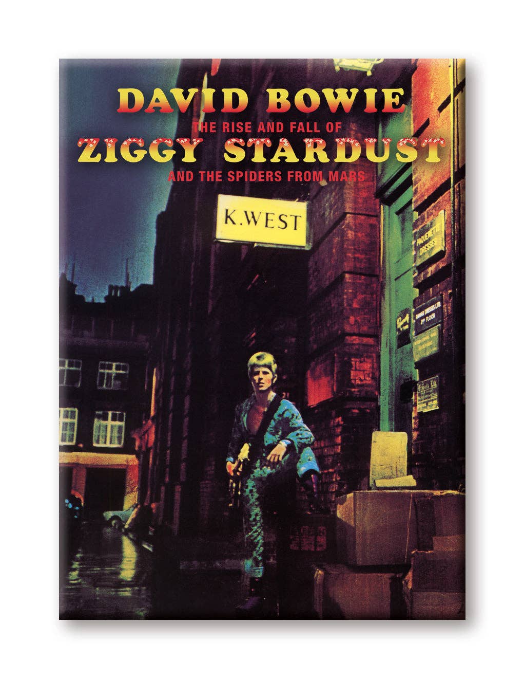 David Bowie - Ziggy Stardust Flat Magnet (2.5" x 3.5")