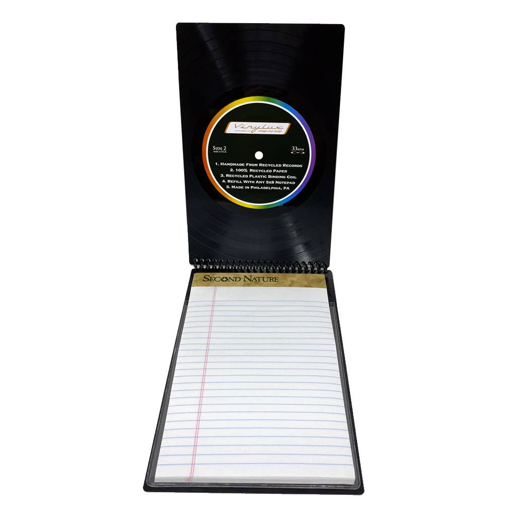 Refillable Vinyl Record Notepad Holder