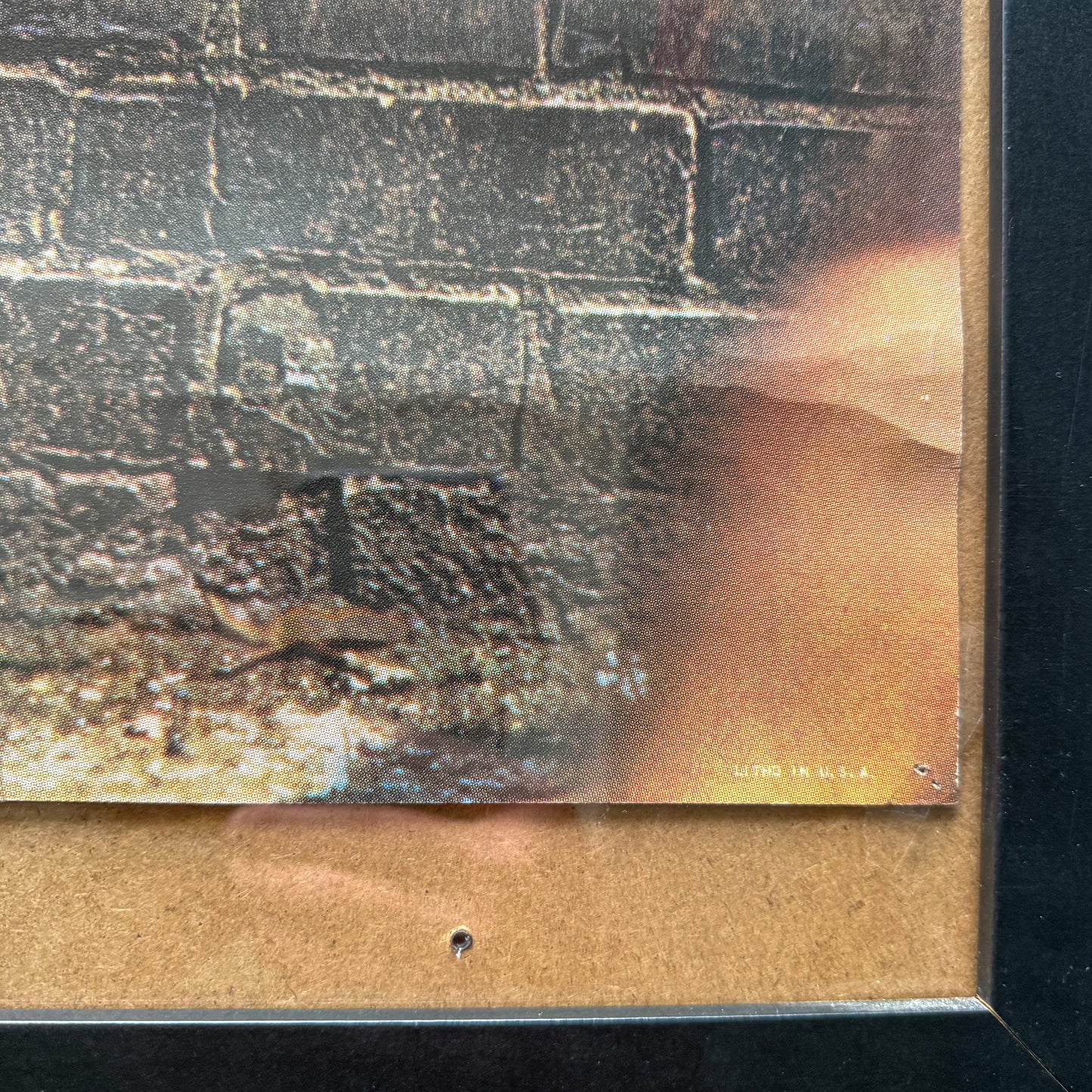 1969 Beatles Abbey Road Apple Records promo poster bottom right corner Litho in USA authentication mark confirmed original US Capitol Records Bethlehem Pennsylvania pressing