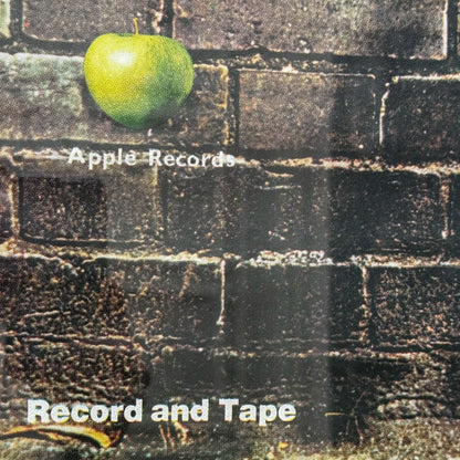1969 Beatles Abbey Road promo poster Apple Records green apple logo Record and Tape text detail original US pressing Capitol Records Bethlehem PA provenance