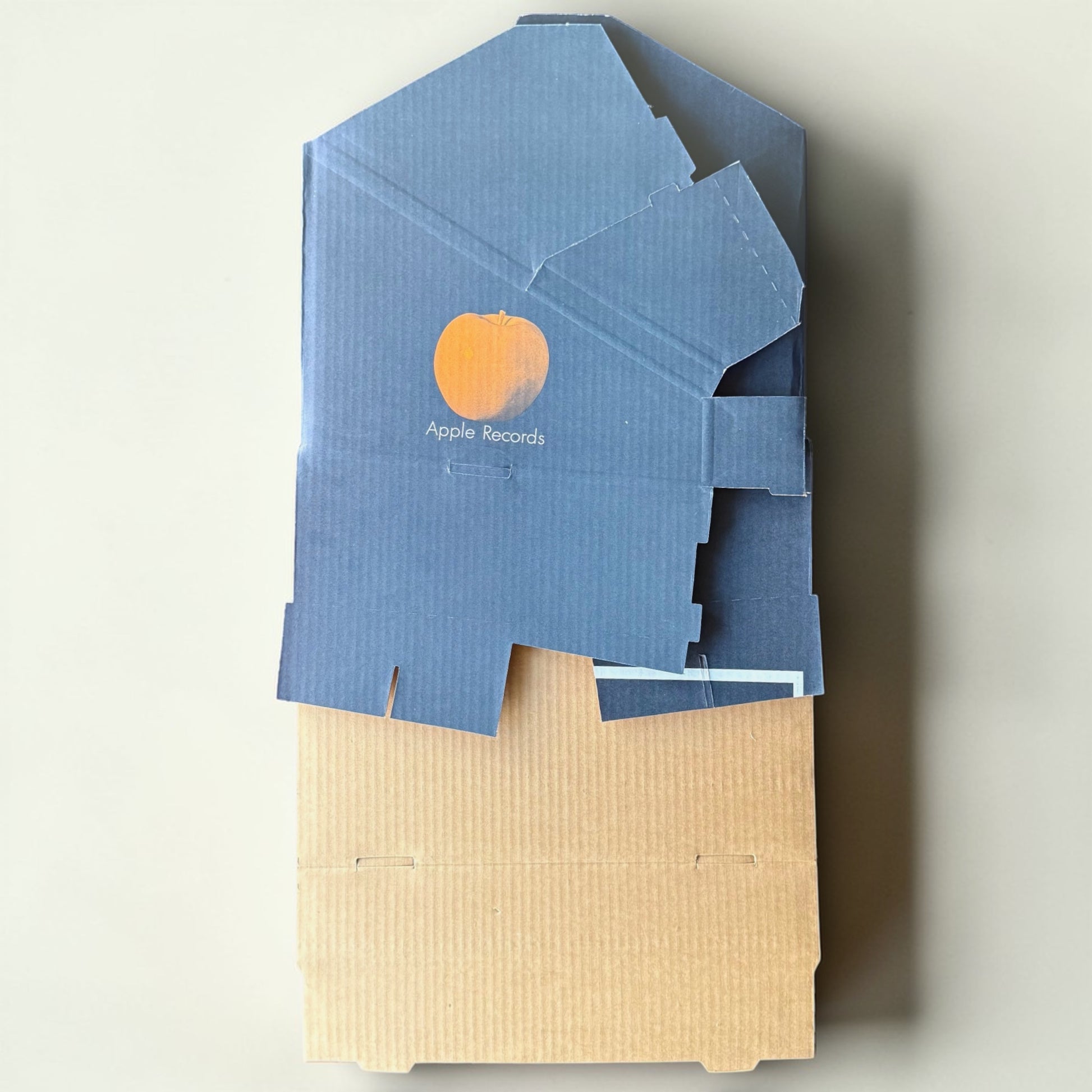 1971 George Harrison All Things Must Pass tape merchandiser Apple Records orange apple logo display bin panel never assembled factory fresh original 1971 Apple Records promotional material