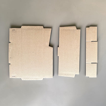 1971 George Harrison All Things Must Pass tape merchandiser kraft cardboard structural components back view all pieces present never assembled factory fresh Capitol Records warehouse provenance