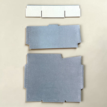 1971 George Harrison All Things Must Pass tape merchandiser all display bin components flat unassembled mint condition complete set slate blue grey corrugated cardboard original Apple Records