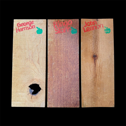 Vintage Apple Records Artist Name Planks for John Lennon, George Harrison, and Ringo Starr
