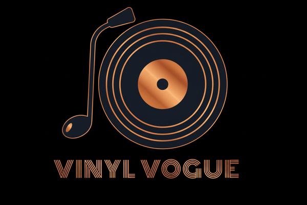 Vinyl Vogue Logo - Midnight Blue Sans-Serif